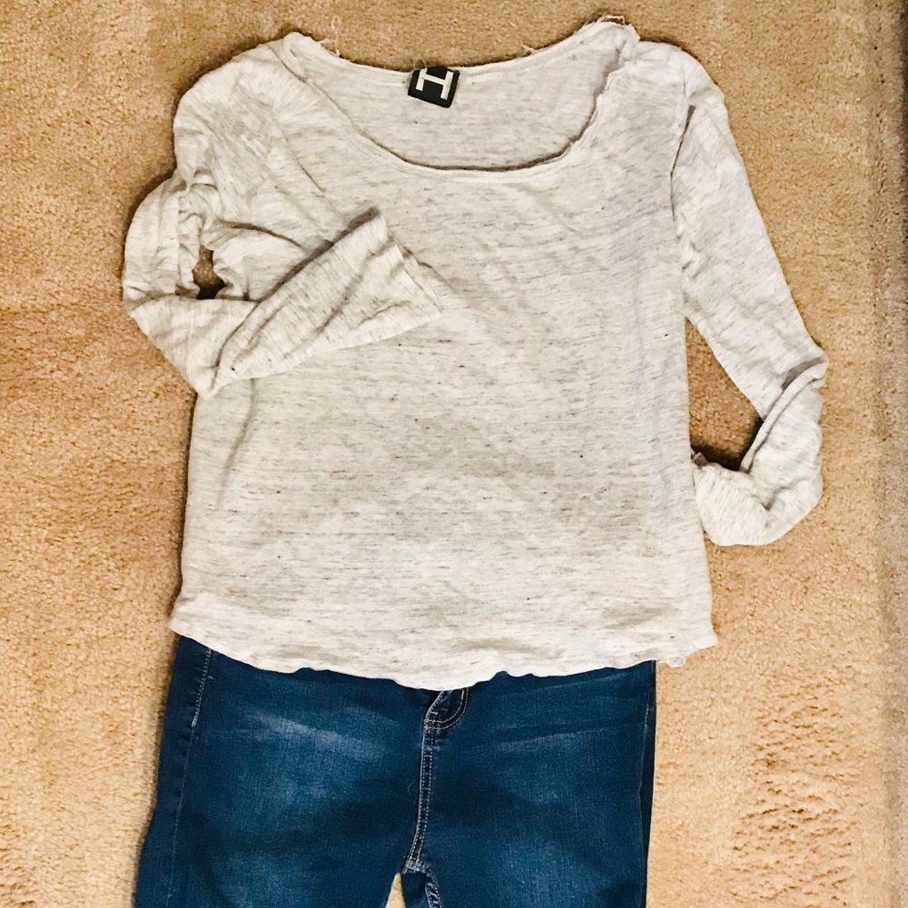 Wide neck top